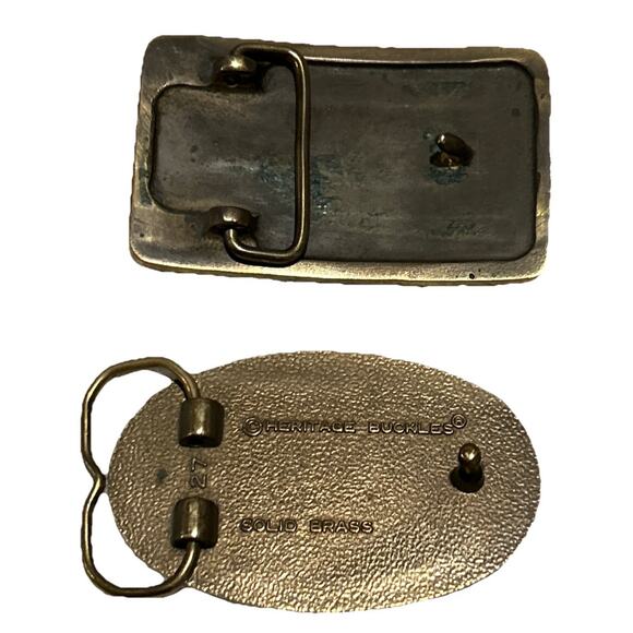 5 Mens Vintage Various Machinist Metal Western Belt Buckle - Picture 6 of 8